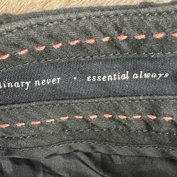 Anthropologie essential slim black pants with a textured plaid pattern size 6 - Picture 14 of 14